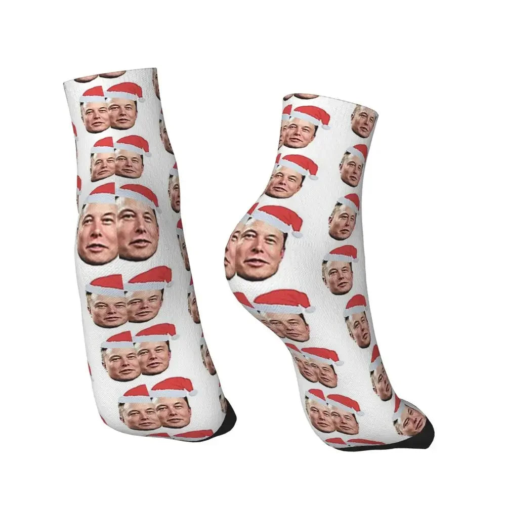 Chaussettes de musc Santa Elon toutes saisons, bas absorbant la sueur Harajuku, accessoires pour cadeaux unisexes