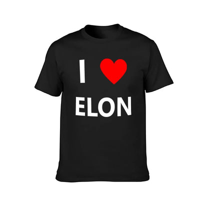 I Coussins Love Elon Musk Fan Space T-Shirt pour hommes, cadeaux, médicaments, sueur, grande taille, médicaments, blancs, surdimensionné, garçons