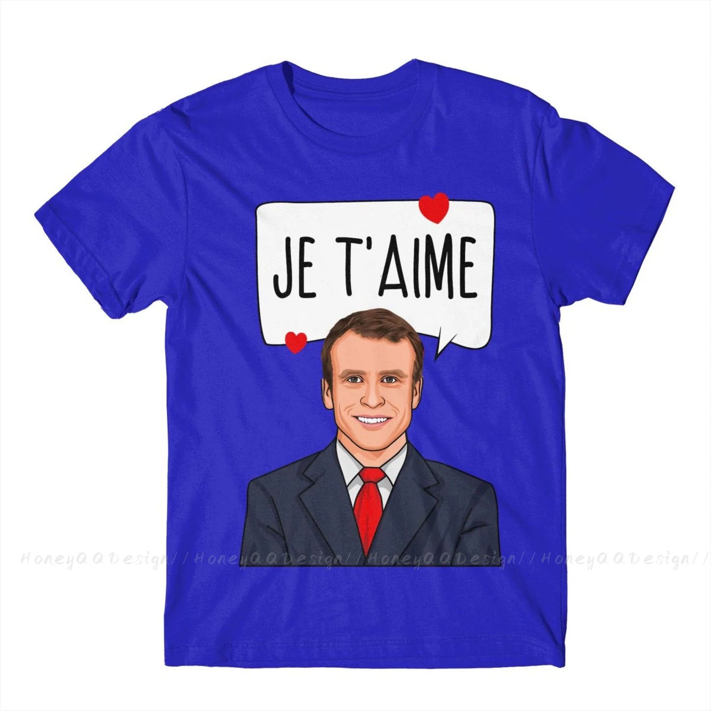 T-shirt humoristique « je t’aime » Emmanuel Macron (multi choix)