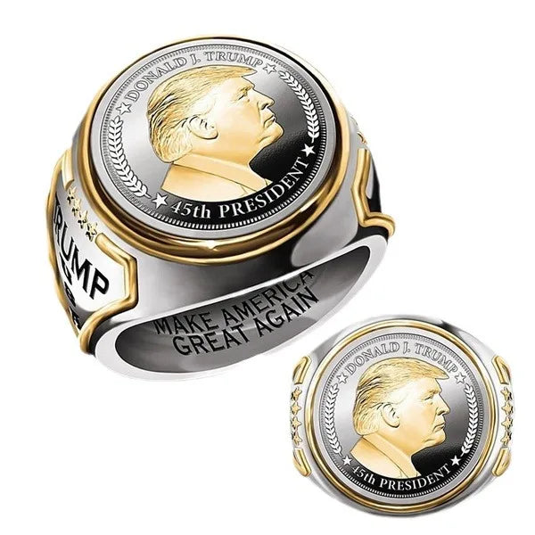 Bague chevalière Donald Trump Usa